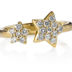Sortija Magic Stars oro amarillo con diamantes