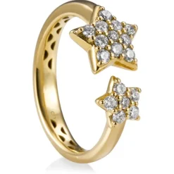 Sortija Magic Stars oro amarillo con diamantes