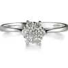 Sortija roseta de oro blanco con diamantes
