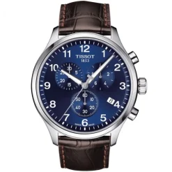 Tissot Chrono XL Classic azul correa marrón 45mm