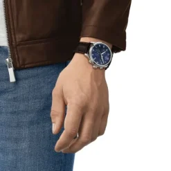 Tissot Chrono XL Classic azul correa marrón 45mm