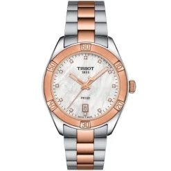 Tissot PR 100 Sport Chic Perla y Oro rosa 36mm