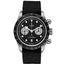 Tudor Black Bay Chrono Acero Esfera Negra Tela