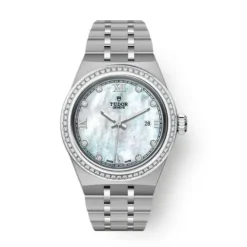Tudor Royal esfera nácar con bisel e índices de brillantes 28mm